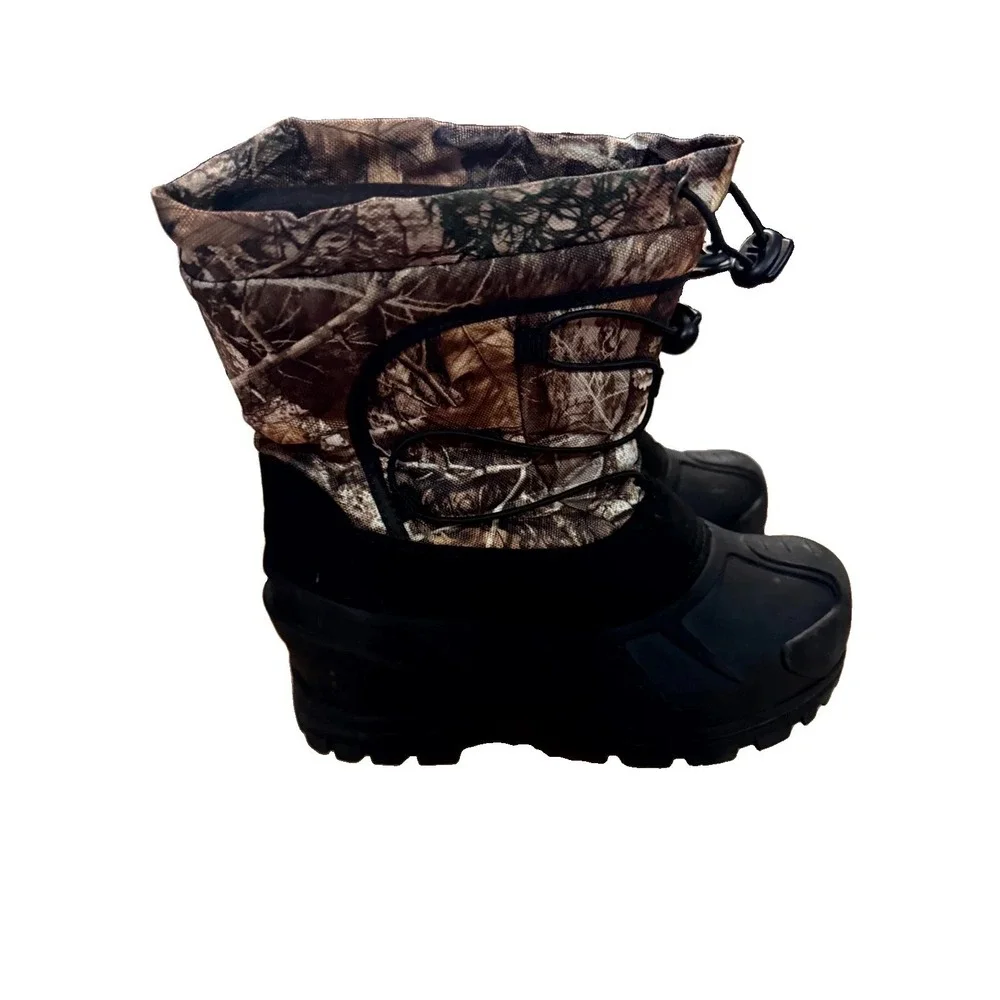 Itasca The Hound Pac 6527159 Boys 3 Brown Camo Mid Calf Waterproof Hunting Boots